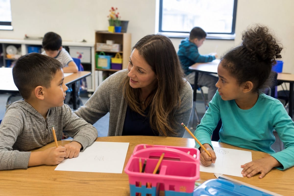 Students on a charter school campus