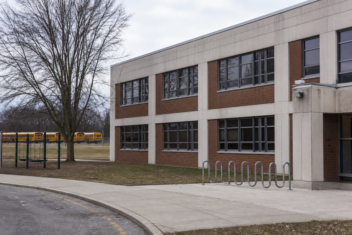 Public school campus exterior